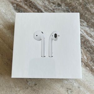 Brand new never opened 2nd generation AirPods with charging case